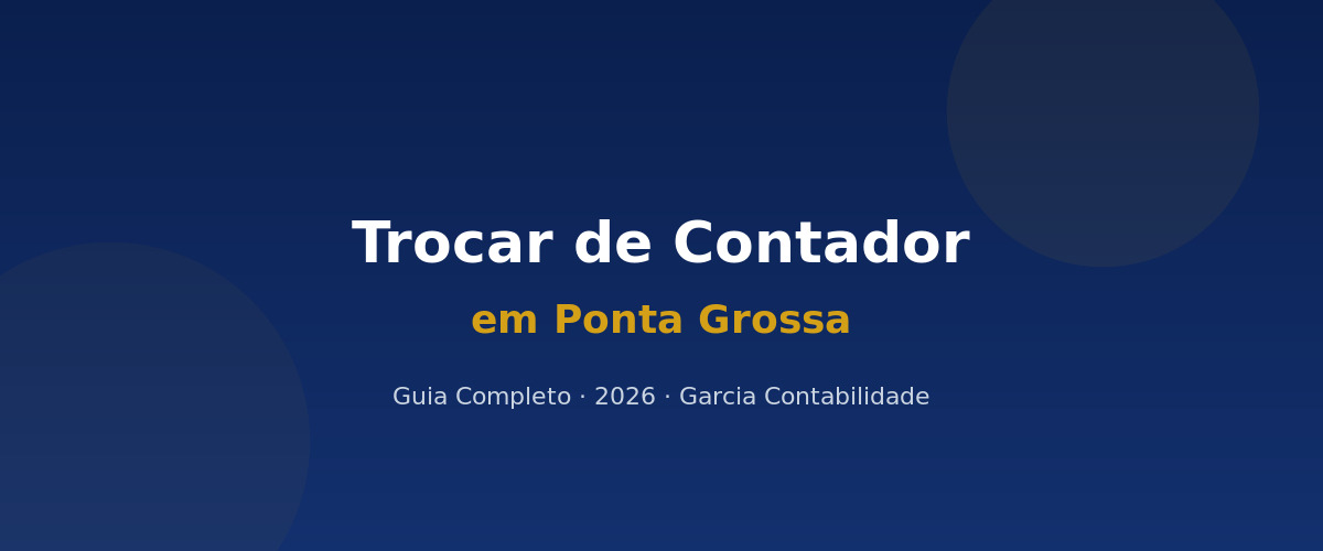 Trocar de contador em Ponta Grossa
